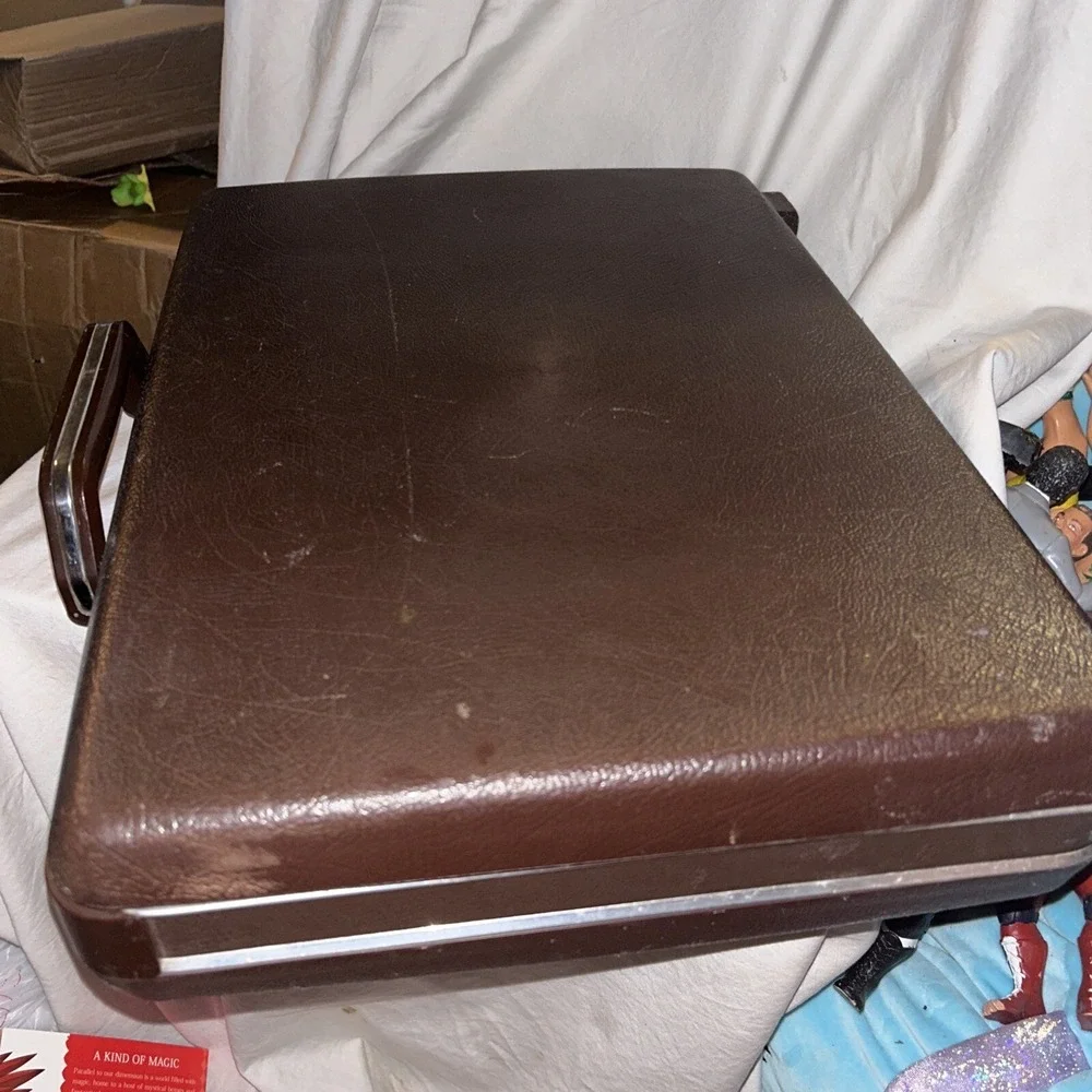 Vintage Samsonite Delegate Briefcase Attache‎ Case Hard Shell Brown With Key